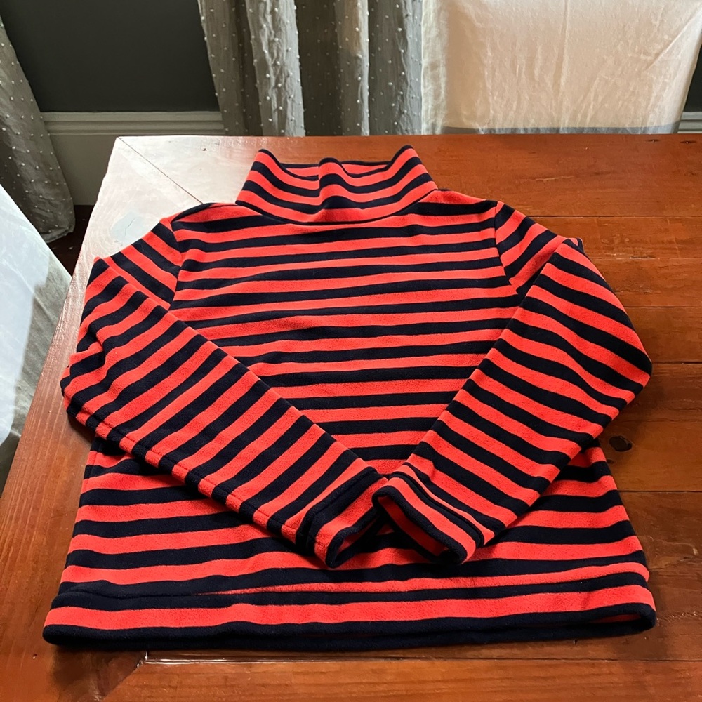 Dudley Stephens red/navy striped Park Slope fleece Tuckernuck exclusive Sz XL
